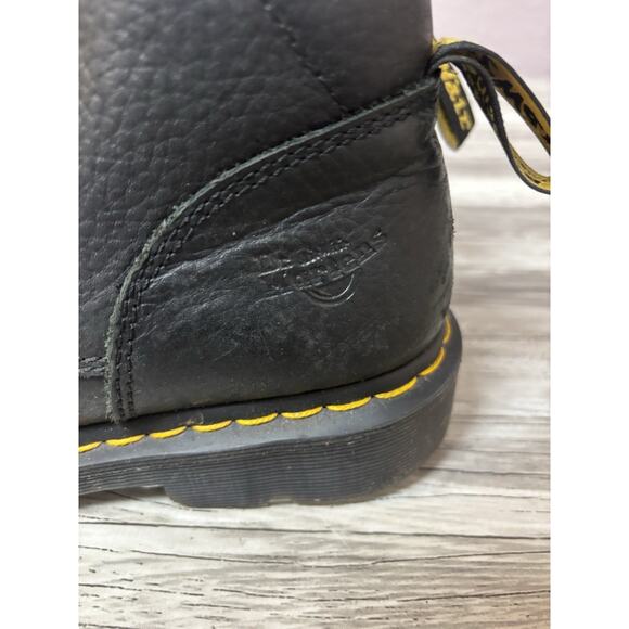 Dr. Martens Men’s 7 Black Leather Steel Toe Work Boots Industrial Safety main image 4